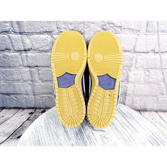 Nike SB Dunk Low Pro Navy White Navy Marine Men Size 8 Used OG Box - Picture 10 of 15